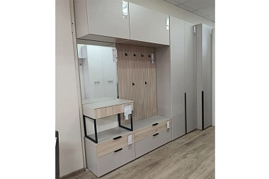 Прихожая Мария № 4 (Дымчато-серый / Дуб Мария)