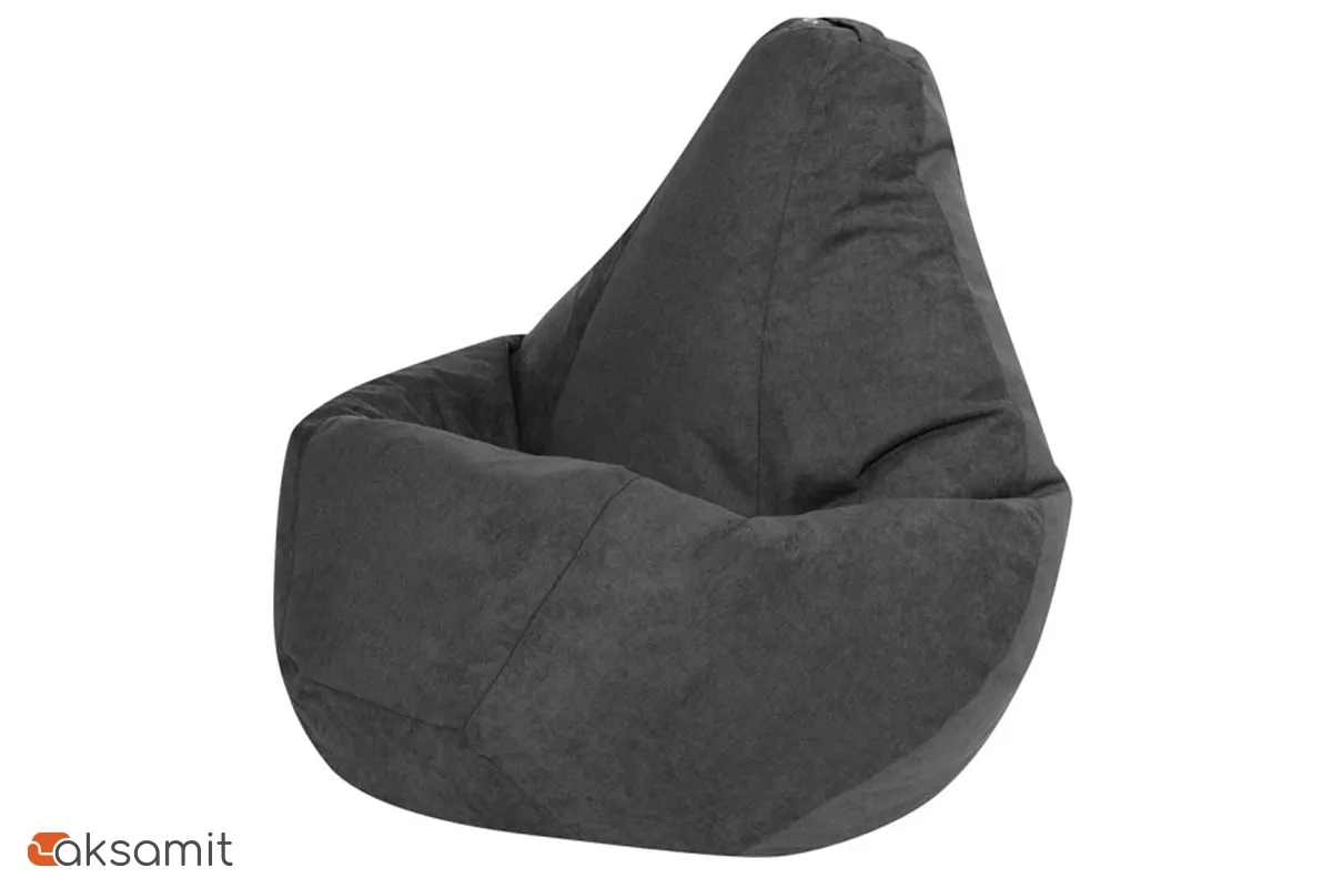 Кресло Мешок Груша (Графит / Велюр) 3XL