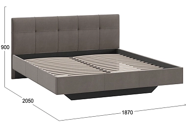 Кровать Элис с мягкой обивкой 180х200 тип 1 (Велюр/Мокко)