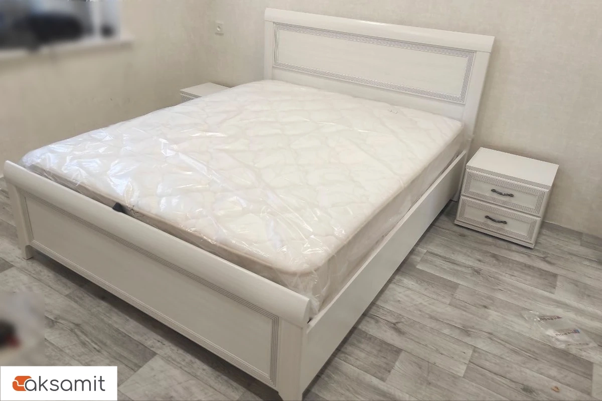 Кровать КР-1022 140х200 (Снежный Ясень) Кровать КР-1022 140х200 (Снежный Ясень)