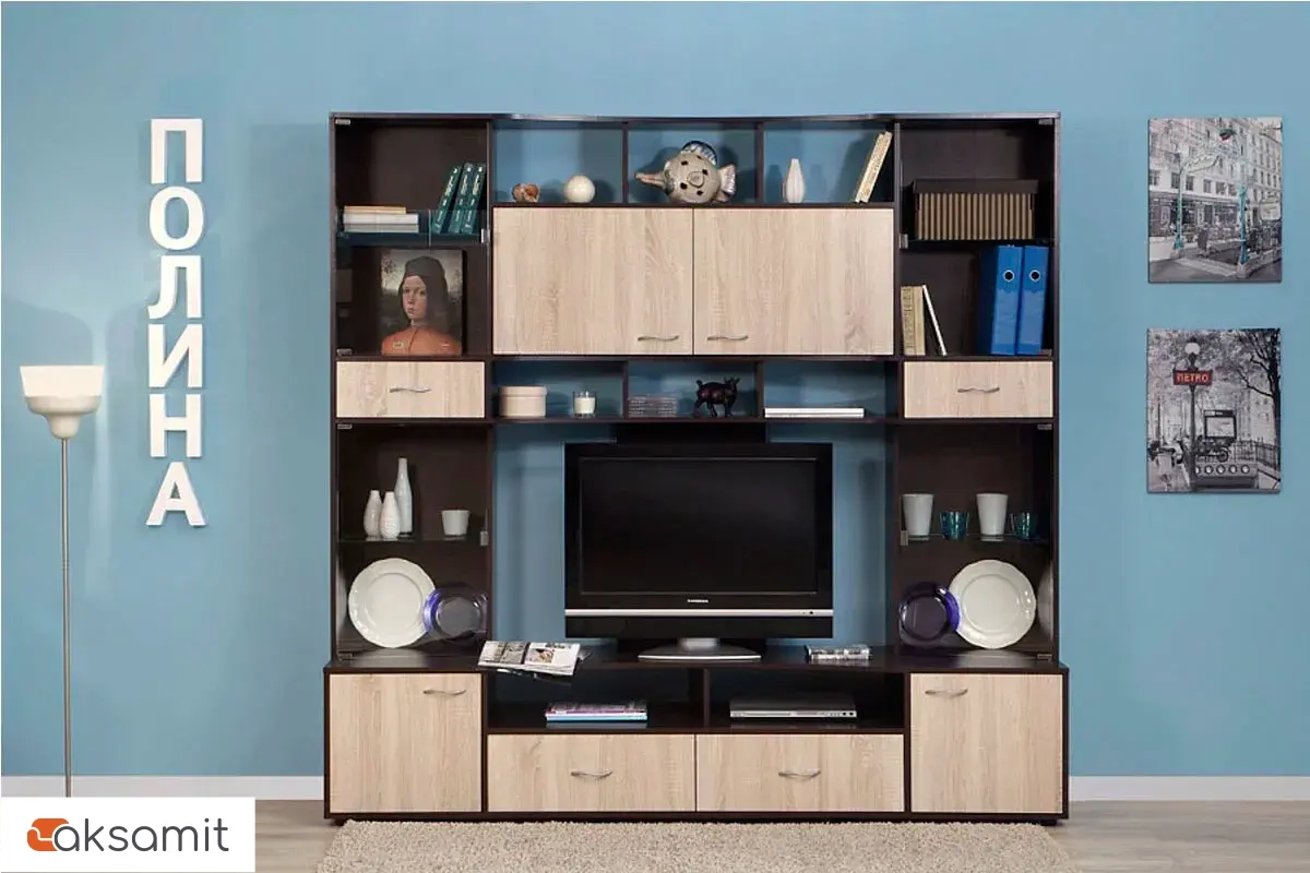 Шкаф МЦН Полина 1 (Венге/Дуб сонома)