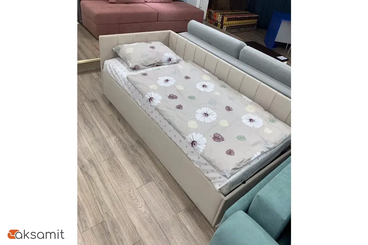 Кровать Мика с ПМ 90х200 универсальная Newtone Light BEIGE Кровать Мика с ПМ 90х200 универсальная Newtone Light BEIGE