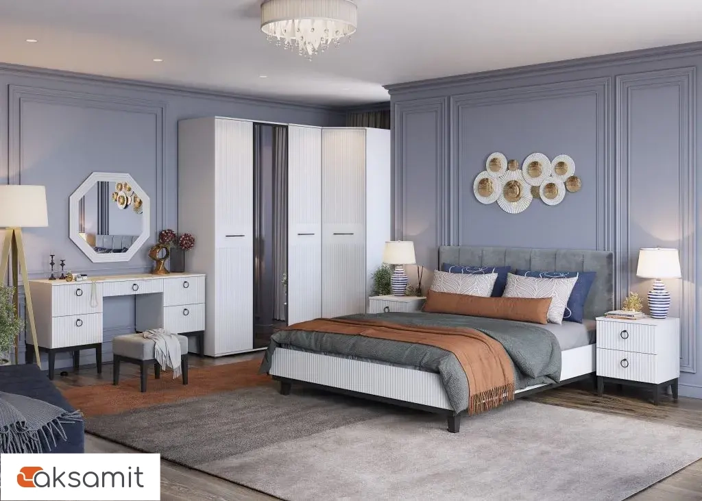 Тумба прикроватная Шарлиз (Белое сияние/Белый снег)