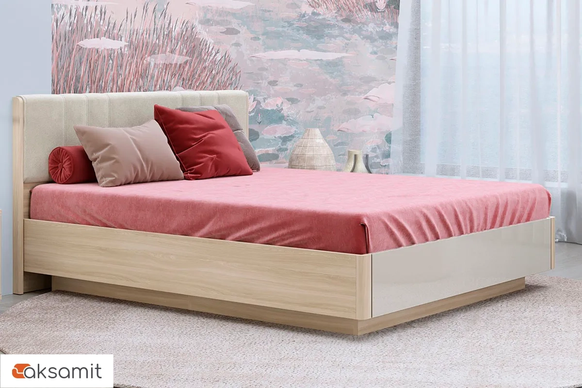 Кровать КР-4013-АС-КГ-В с ПМ 160х200 (Ясень Асахи/Кашемир Глянцевый/Велюр) Кровать КР-4013-АС-КГ-В с ПМ 160х200 (Ясень Асахи/Кашемир Глянцевый/Велюр)
