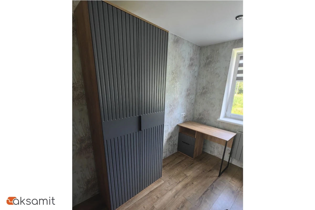 Стол письменный Хилтон Тип 1 (Дуб Крафт золотой/Графит матовый)