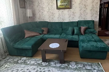 Угловой диван София 2 ДКУ латы Небби 626 Зеленый