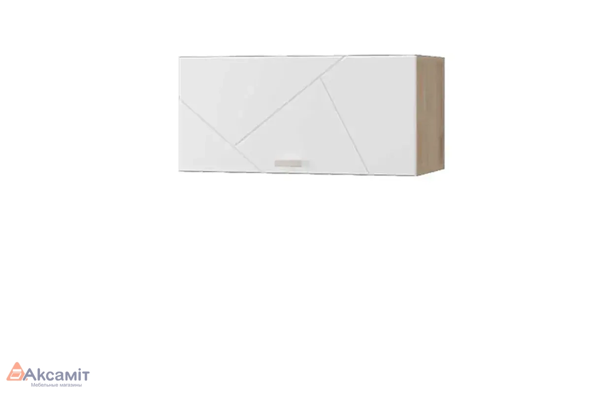 Шкаф настенный Скайлайн 600 с горизонтальной дверкой (Белый шагрень)