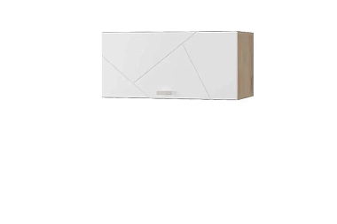 Шкаф настенный Скайлайн 600 с горизонтальной дверкой (Белый шагрень)