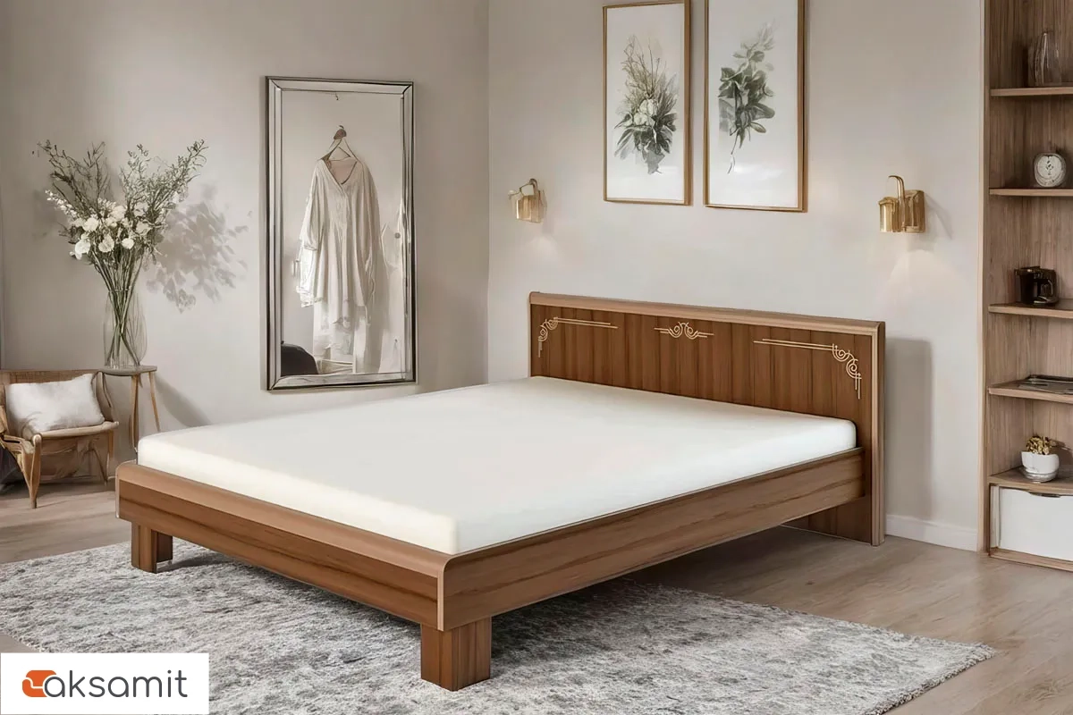 Кровать Оливия без орт. основания 160х200 (Мдф Дезира тёмный / Мокко)