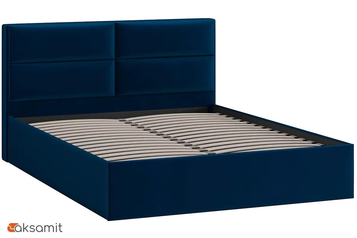 Кровать Глосс универсальная Тип 1 без ПМ 160х200 (Велюр / Confetti Blue)