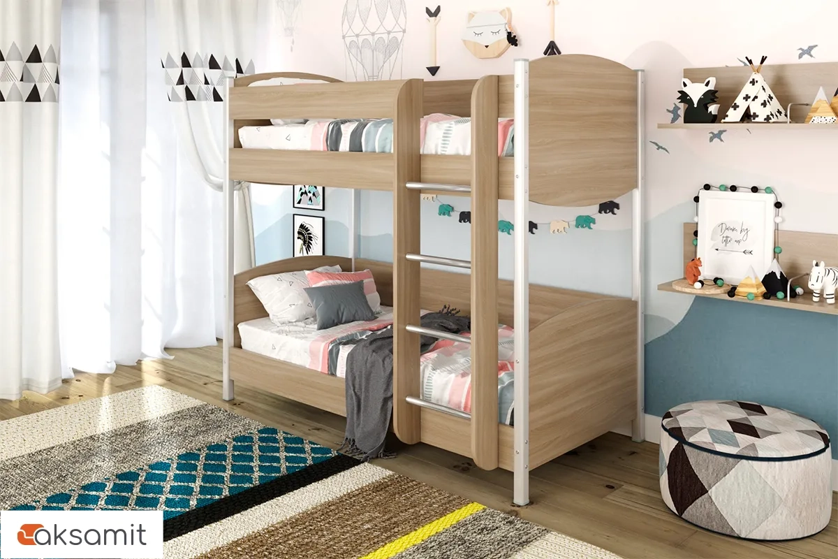 Кровать  КР-123 90х190 2 места (Ясень Асахи)