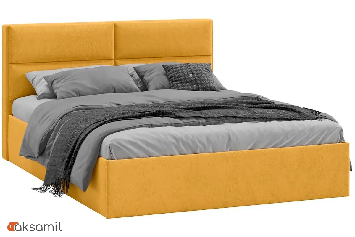 Кровать универсальная Глосс Тип 1 без ПМ 160х200 (Микровелюр/Wellmart Yellow) Кровать универсальная Глосс Тип 1 без ПМ 160х200 (Микровелюр/Wellmart Yellow)