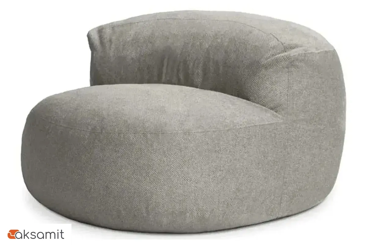 Кресло бескаркасное Bubble (Букле / Светло-серый)