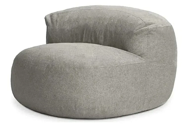 Кресло бескаркасное Bubble (Букле / Светло-серый)