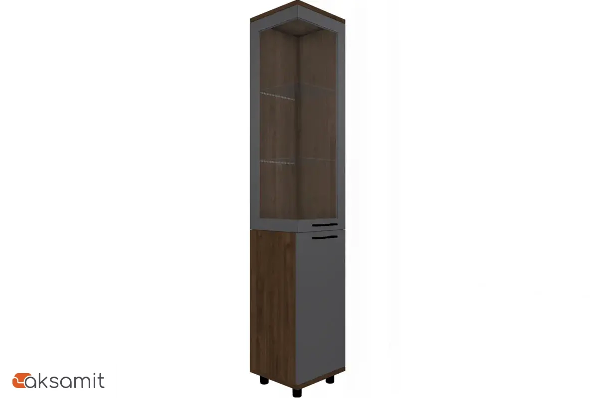 Шкаф многоцелевой ШК-5068-ГТ-АМ (Гикори Джексон Темный/Антрацит Матовый) Шкаф многоцелевой ШК-5068-ГТ-АМ (Гикори Джексон Темный/Антрацит Матовый)