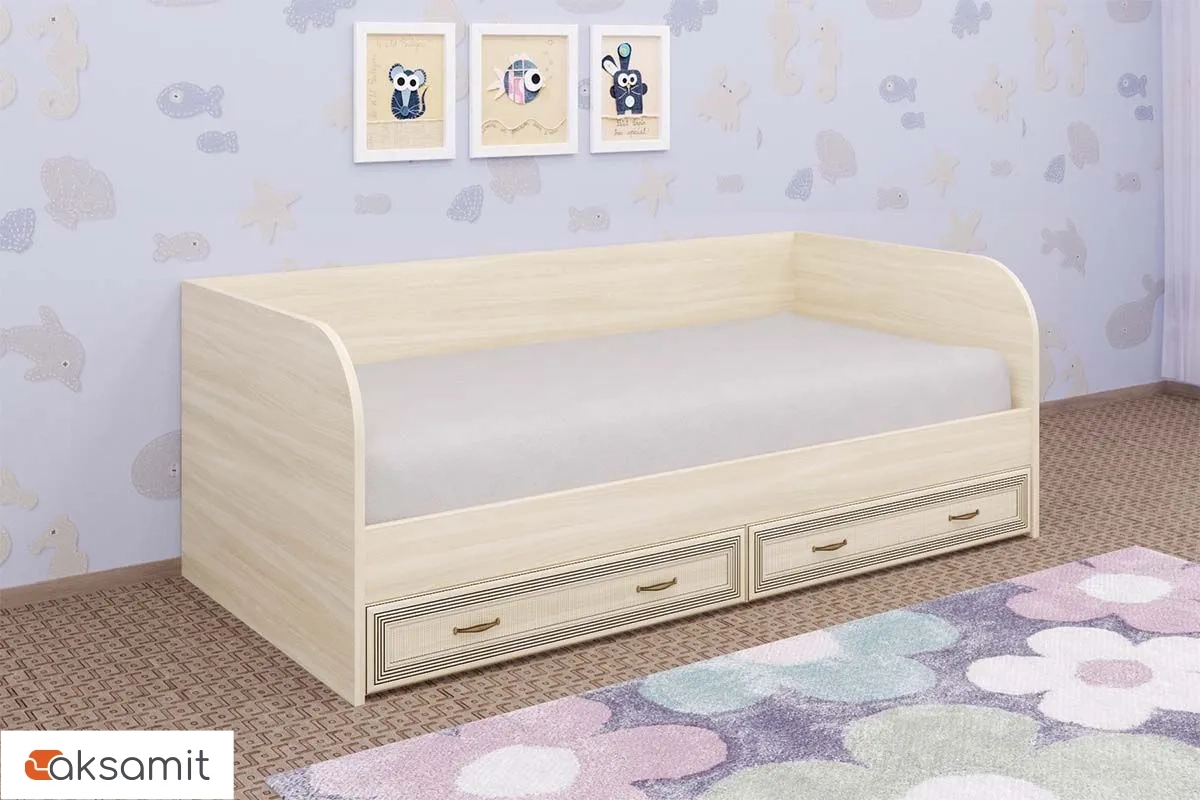 Кровать КР-1042 90х190 (Ясень Асахи) Кровать КР-1042 90х190 (Ясень Асахи)
