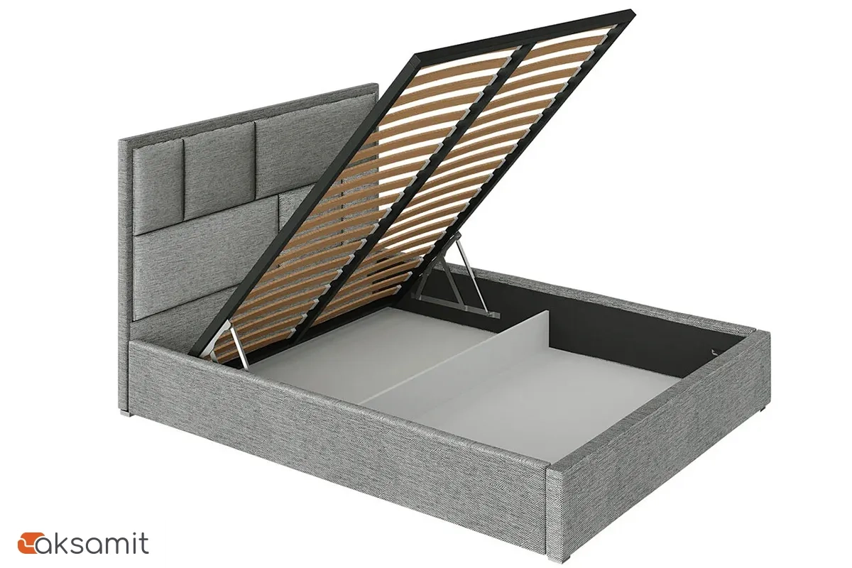 Кровать Madison с ПМ 160х200 (Рогожка / Серая) 72305916 Кровать Madison с ПМ 160х200 (Рогожка / Серая) 72305916