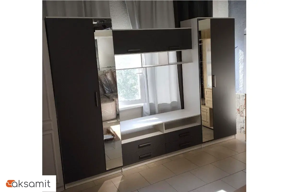 Гостиная Палермо-7 (Анкор белый/Графит)