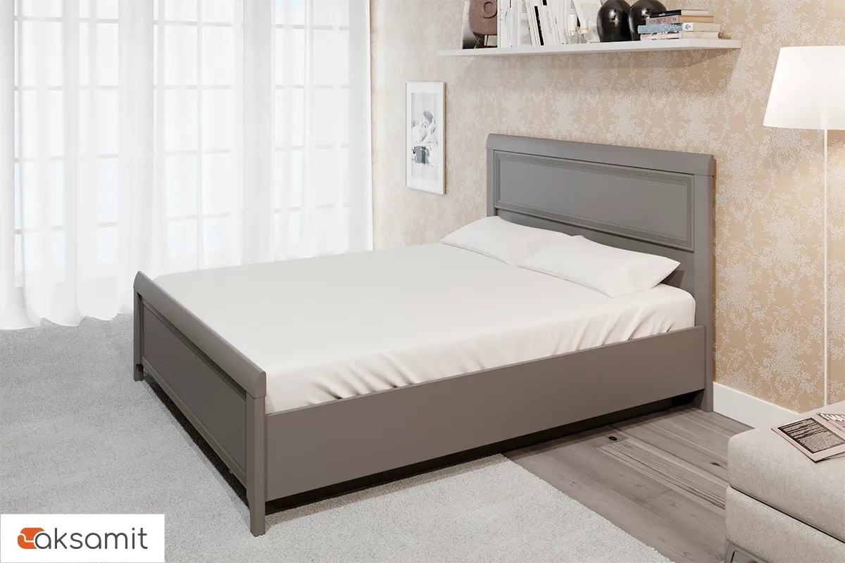 Кровать КР-1024-СО 180х200 с ПМ (Серый Оникс) Кровать КР-1024-СО 180х200 с ПМ (Серый Оникс)