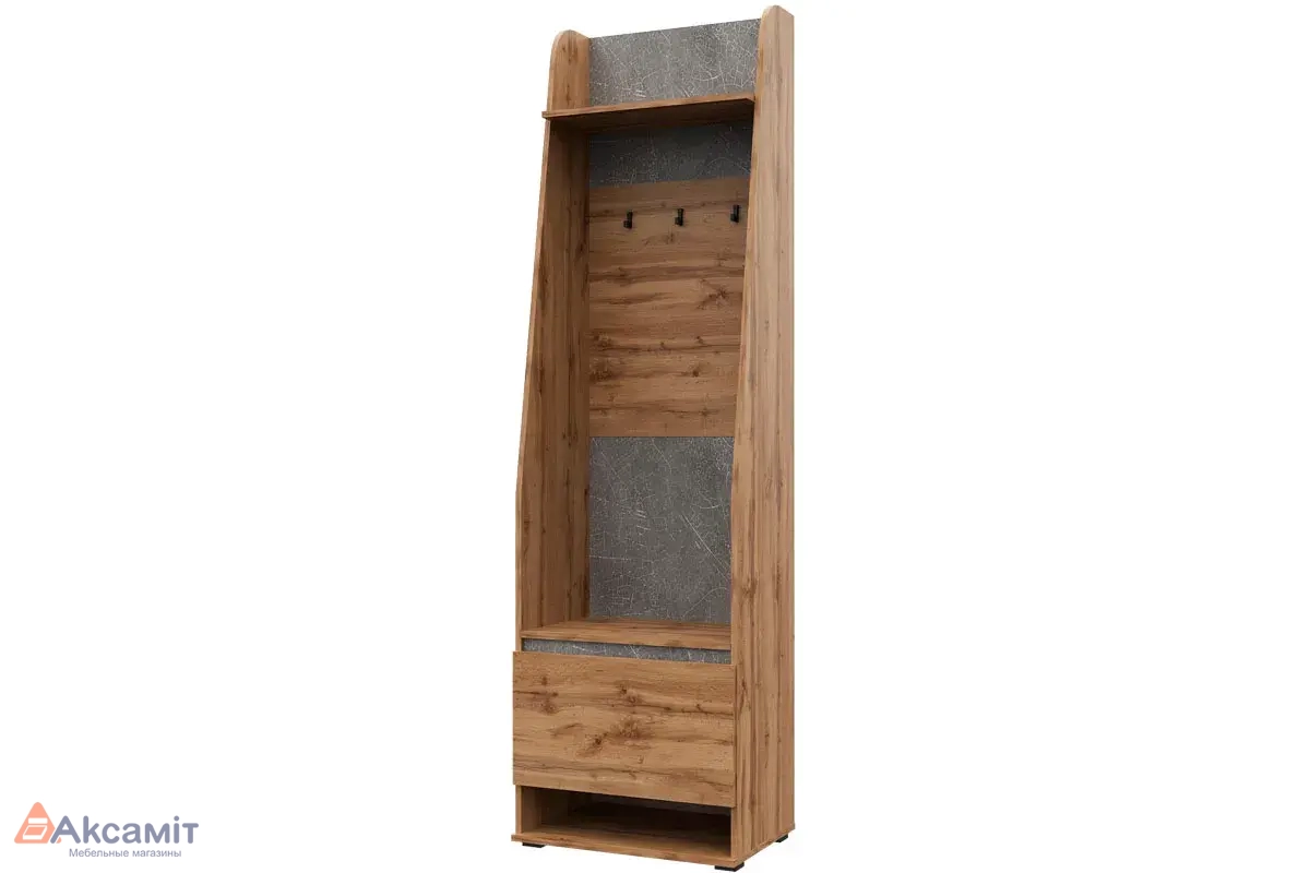 Шкаф комбинированный с вешалкой Mari (Дуб вотан/Этерно)