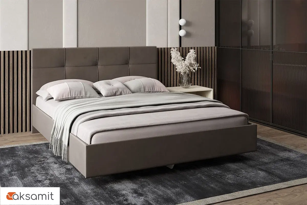 Кровать Каприз на латах 140х200 (Newtone CACAO (капучино)) Кровать Каприз на латах 140х200 (Newtone CACAO (капучино))