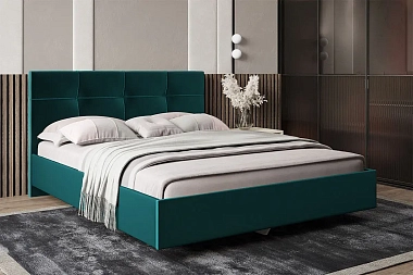 Кровать Каприз на латах 160х200 (Newtone EMERALD (зеленый))
