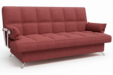 Диван-кровать Финка ДК на НПБ с хром. бок. Регина-45.2 Ultra red