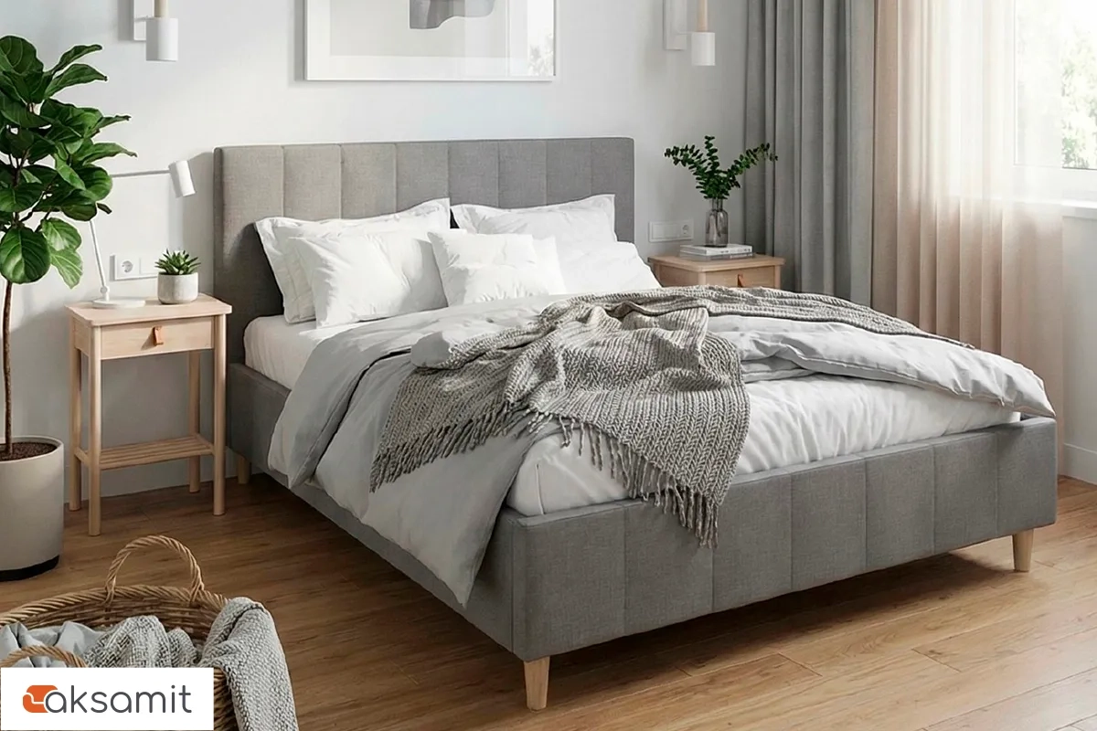 Кровать Сицилия 140х200 с ПМ Civilia 25 (Серый) 1 кат.