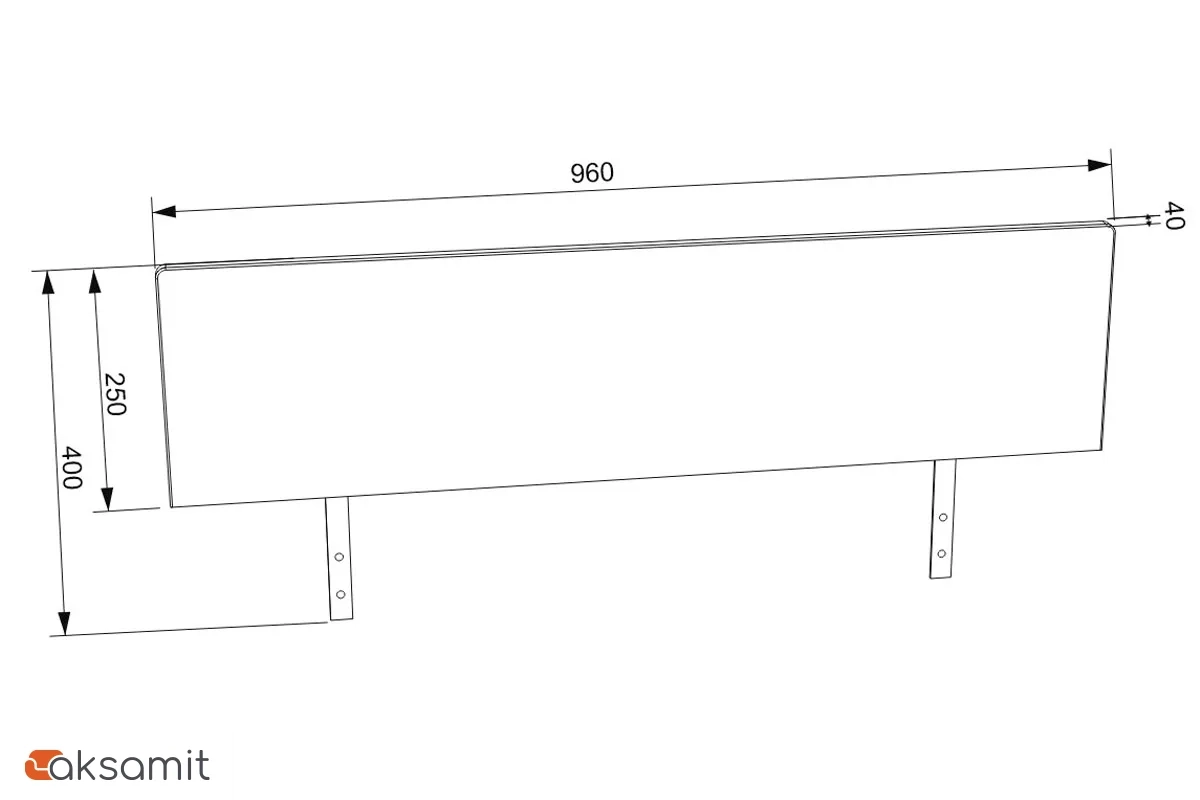 Защитный бортик односпальной кровати Джеки/Мика Newtone Antracite (Серый)