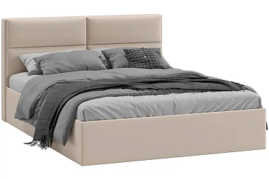 Кровать универсальная Глосс Тип 1 с ПМ 160х200 без заглушины (Велюр/Confetti Cream)