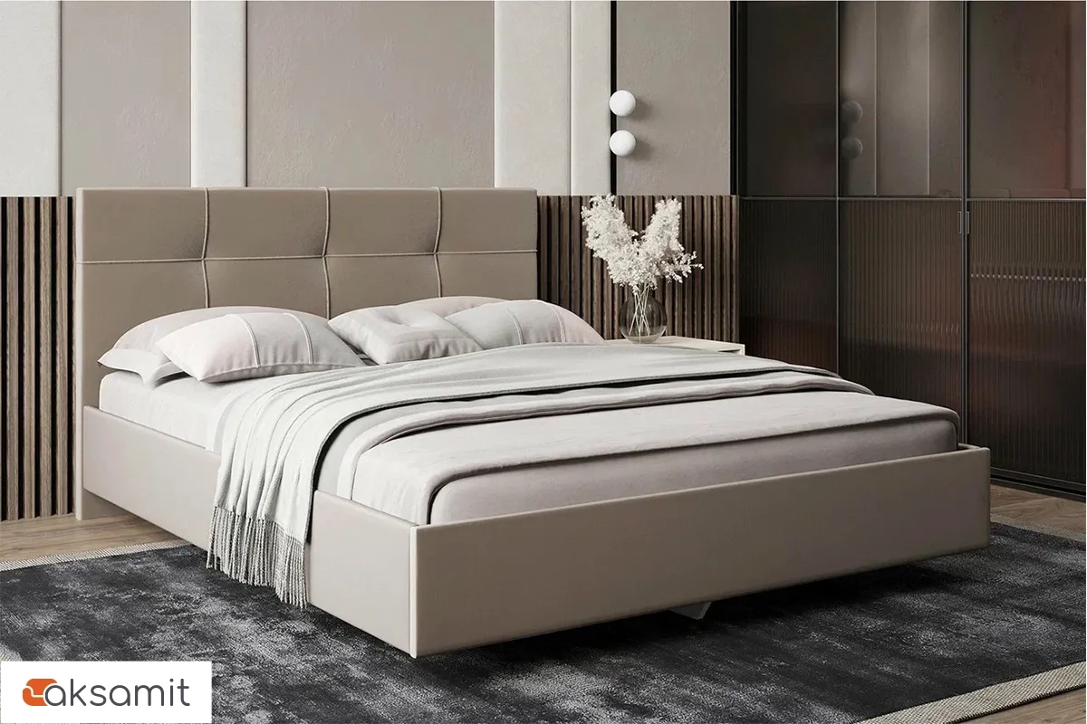 Кровать Kapriz с ПМ 180х200 (Newtone Light Beige / Бежевый) Кровать Kapriz с ПМ 180х200 (Newtone Light Beige / Бежевый)