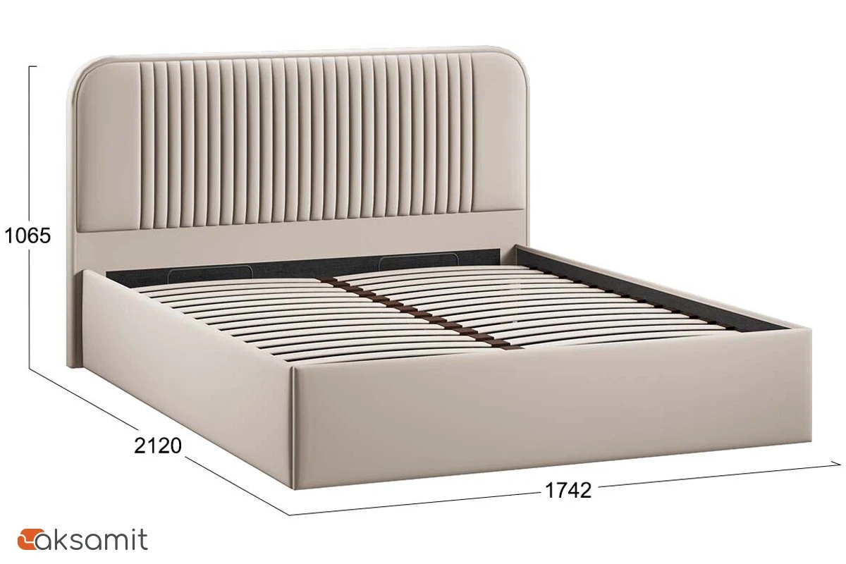 Кровать Тиффани c подъемным механизмом 160х200 Тип 1 (Велюр/Confetti Cream) Кровать Тиффани c подъемным механизмом 160х200 Тип 1 (Велюр/Confetti Cream)