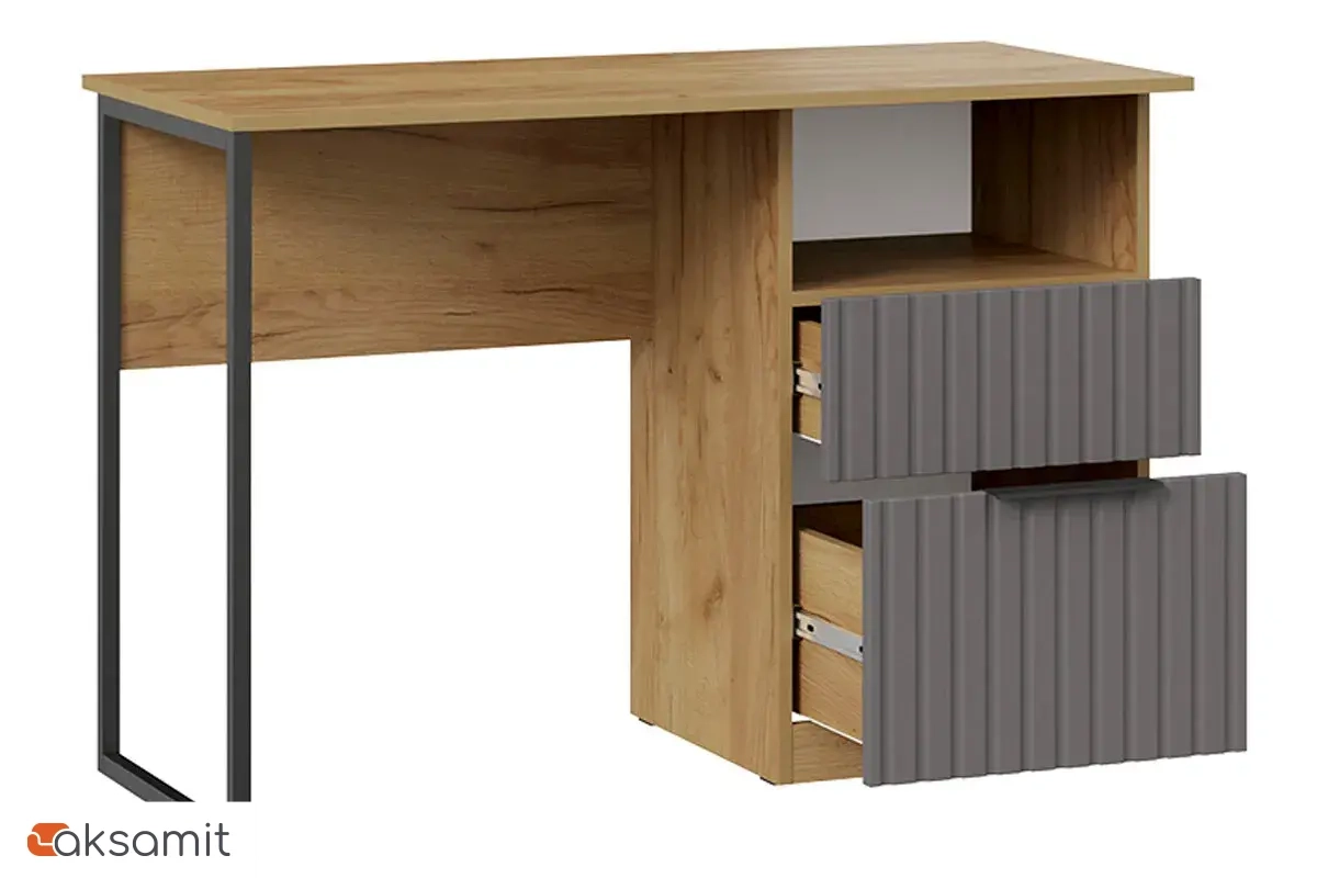 Стол письменный Хилтон Тип 1 (Дуб Крафт золотой/Графит матовый)