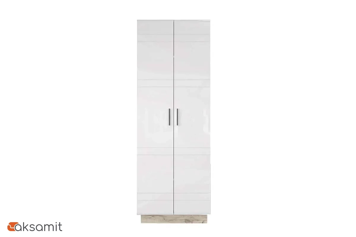 Шкаф для одежды Атланта Дуб Серый Крафт/Белый глянец (71010129)