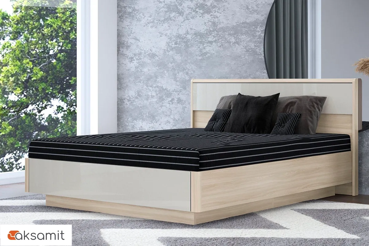 Кровать КР-4003-АС-КГ с ПМ 160х200 (Ясень Асахи/Кашемир Глянцевый) Кровать КР-4003-АС-КГ с ПМ 160х200 (Ясень Асахи/Кашемир Глянцевый)