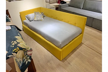 Кровать Оттава с подъемным механизмом 90х200 (Ткань Желтая)