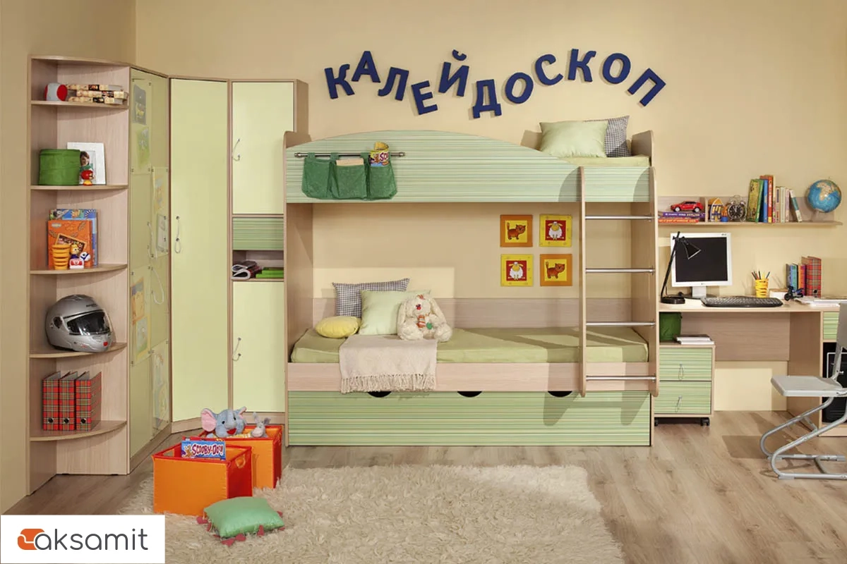 Калейдоскоп 6 Кровать радуга зеленая фото