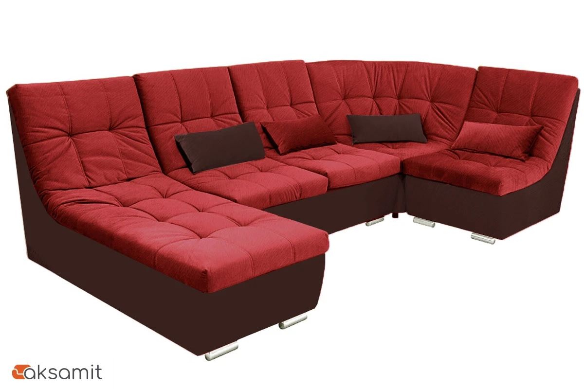 Угловой диван София 2 ДКУ латы Саванна Черри