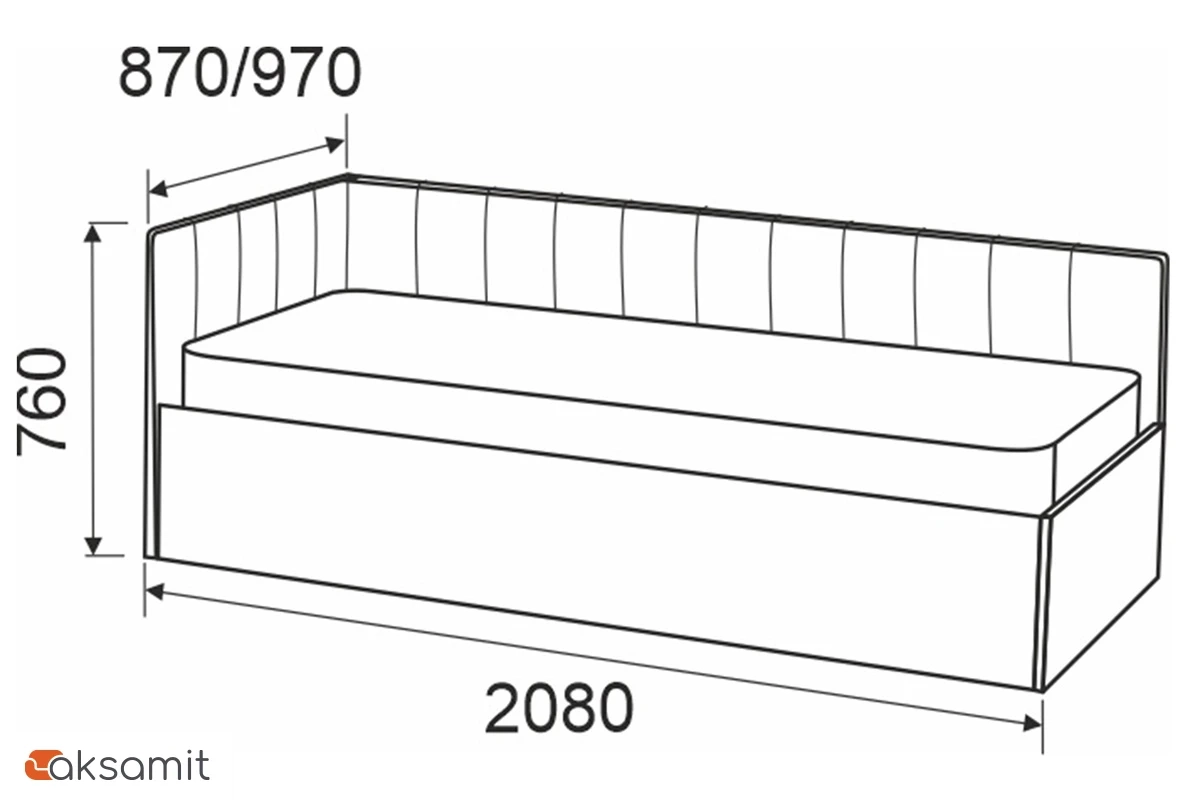 Кровать Мика с ПМ 80х200 универсальная (Newtone Antracite) Кровать Мика с ПМ 80х200 универсальная (Newtone Antracite)