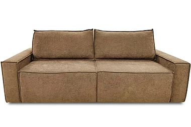 Диван Brick-3 S (Набивные подушки/Вывернутый) Гунин 2217-3 Коричнево-бежевый