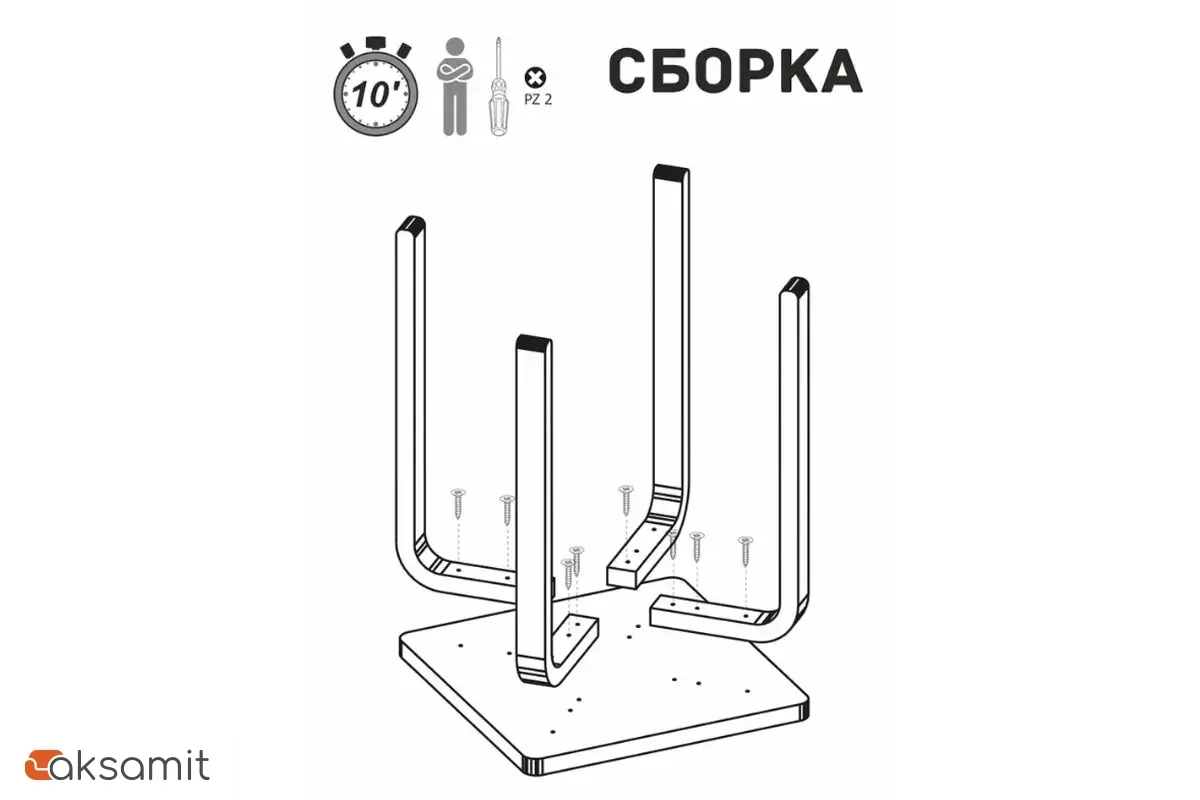 Табурет Family квадратный (Черный) Табурет Family квадратный (Черный)