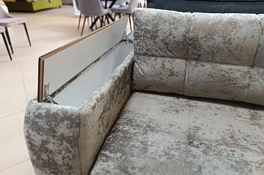 Диван-кровать Бали 4 ДК (Plush latte / Накладки венге) 5 кат.