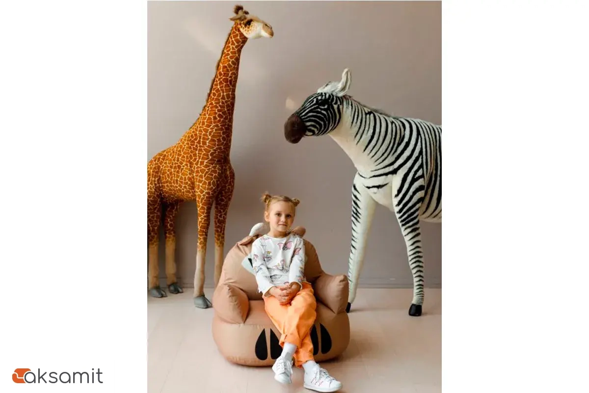 Пуфик Оленёнок L Бежевый