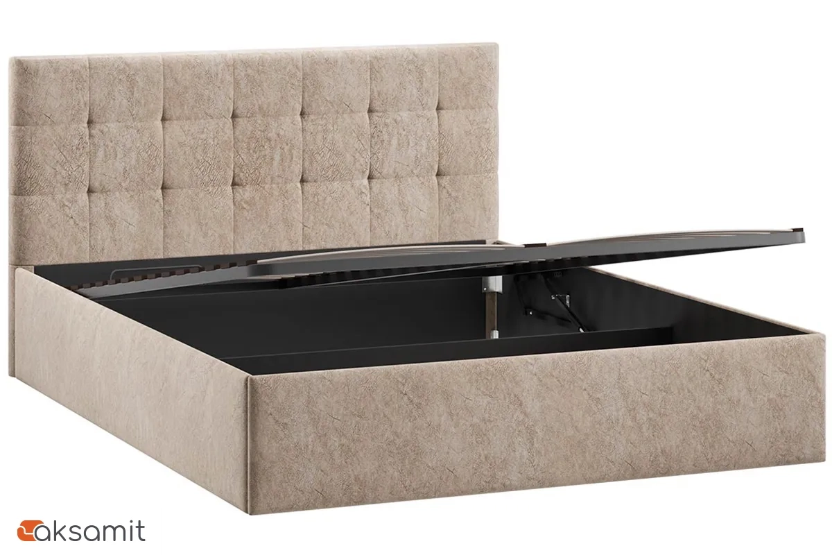 Кровать Джоли с ПМ Тип 1 без заглушины 160х200 (Микровелюр/Wellmart Dark Beige) Кровать Джоли с ПМ Тип 1 без заглушины 160х200 (Микровелюр/Wellmart Dark Beige)