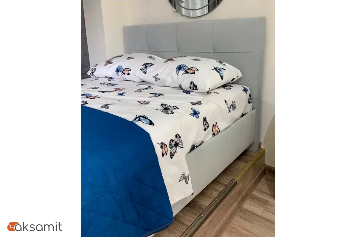 Кровать Каприз на латах 160х200 (Newtone Light GREY (светло-серый)) Кровать Каприз на латах 160х200 (Newtone Light GREY (светло-серый))