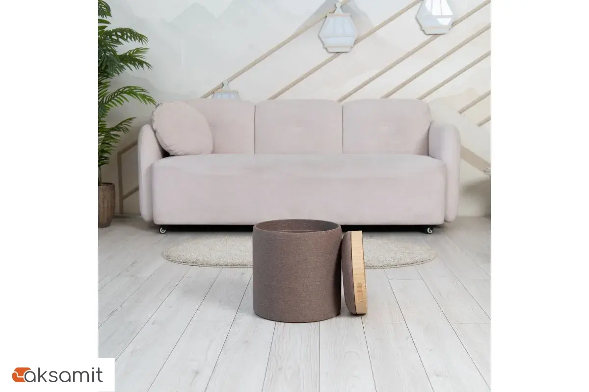 Пуф Грац Стандарт (Рогожка / Коричневый)