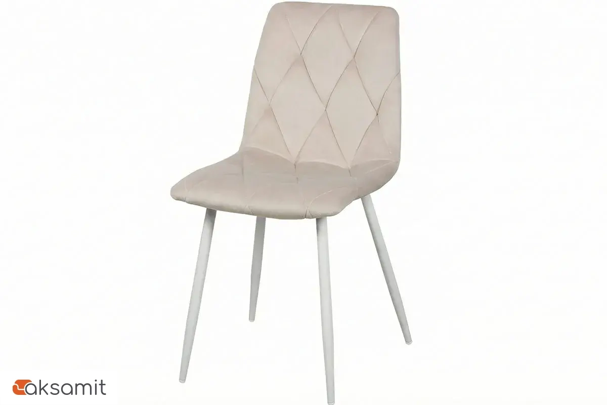 Стул Регги (Белый матовый / Велюр Дрим бежевый / Beige) СРП-066