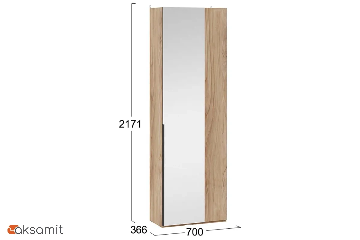 Шкаф угловой Порто СМ-393.07.232 (366) (Яблоня Беллуно / Графит)