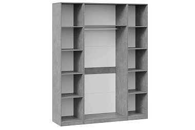 Шкаф комбинированный Хилтон с 4-мя  дверями (Ателье светлый/Белый матовый)