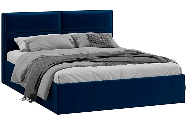 Кровать универсальная Глосс Тип 1 без ПМ 160х200 (Велюр/Confetti Blue)